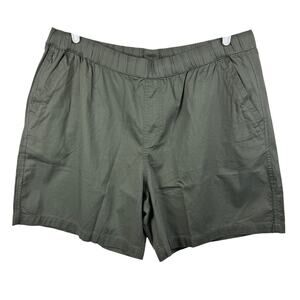 Men's Pact Green Organic‎ Cotton Drawstring Elastic Waist Twill Casual Short XXL